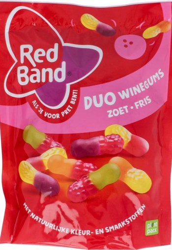 Red Band Winegums duo zoet fris (215 Gram)