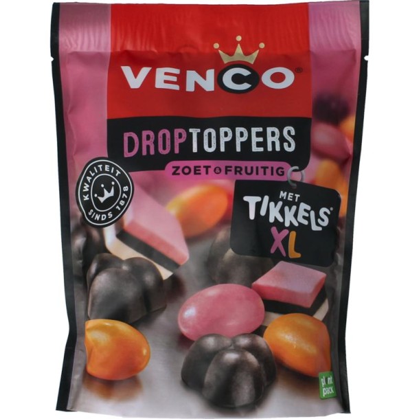 Venco Droptoppers fruitig (225 Gram)