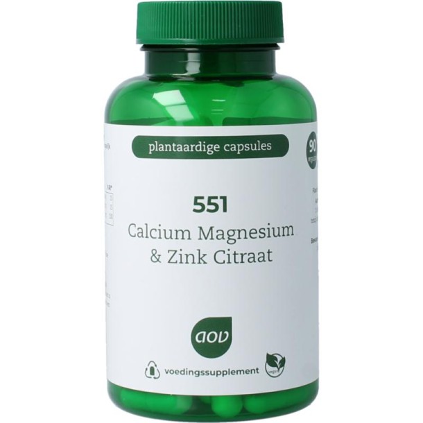 AOV 551 Calcium magnesium & zink citraat (90 Vegetarische capsules)