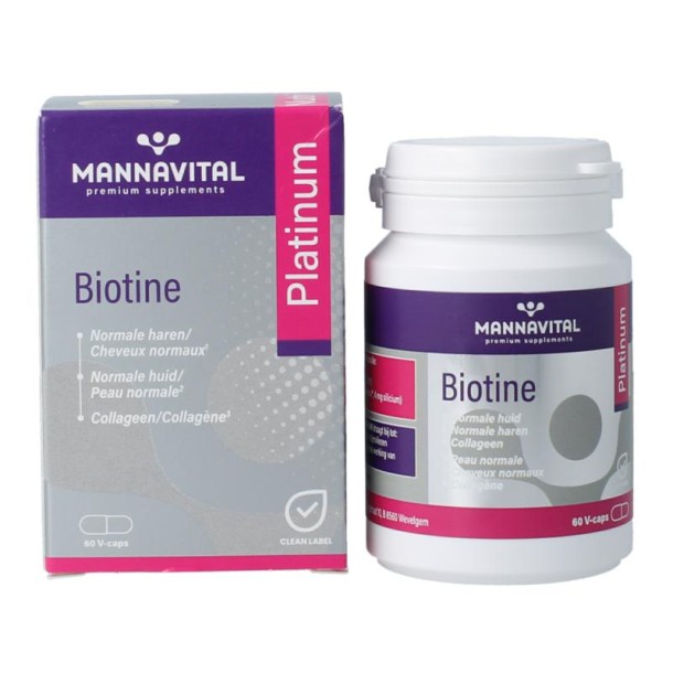 Mannavital Biotine platinum (60 Vegetarische capsules)