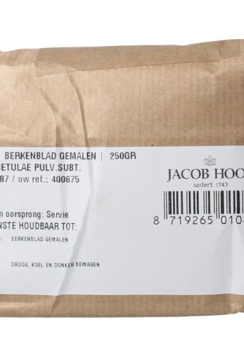 Jacob Hooy Berkenblad gemalen (250 Gram)