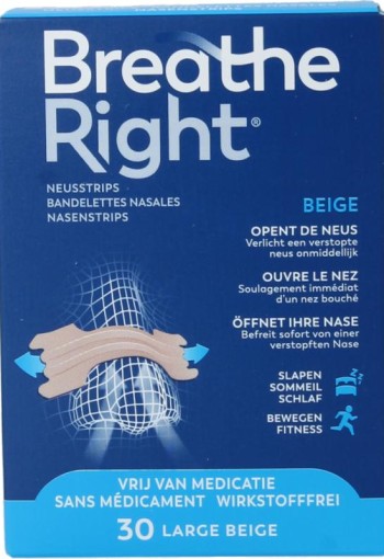 Breathe Right Neusstrips right large (30 Stuks)