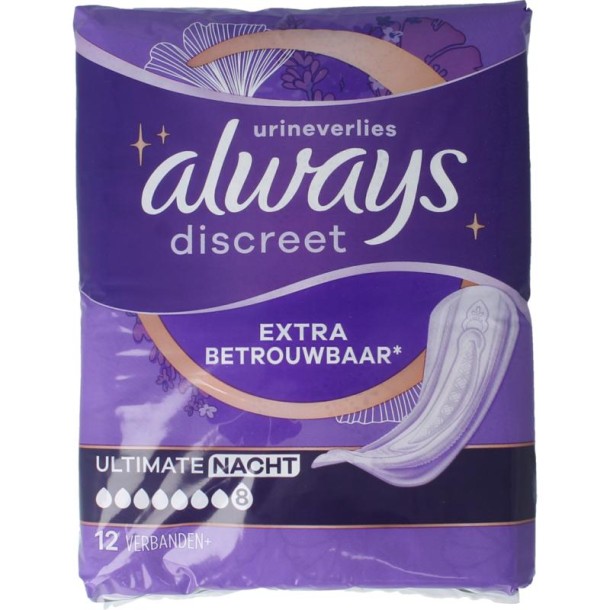 Always Discreet verband ultimate night (12 Stuks)