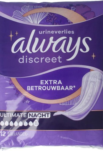 Always Discreet verband ultimate night (12 Stuks)