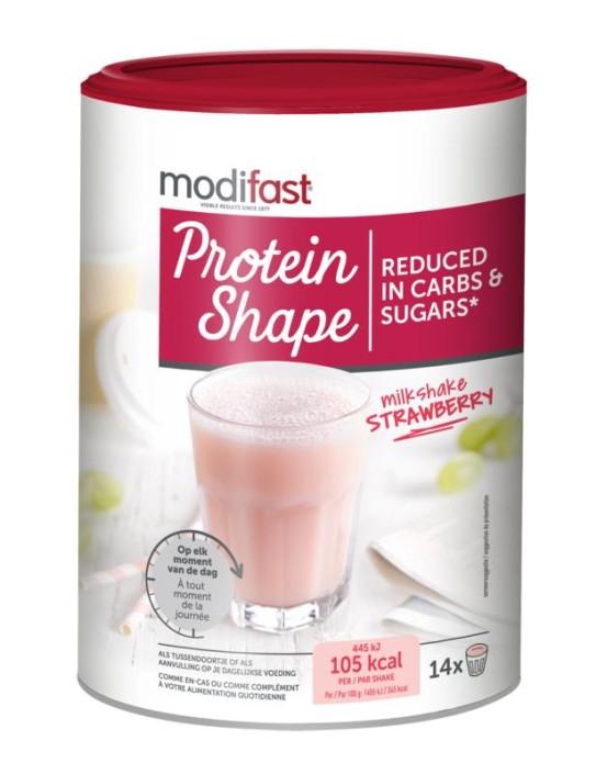 Modifast Proteine shape milkshake strawberry (420 Gram)