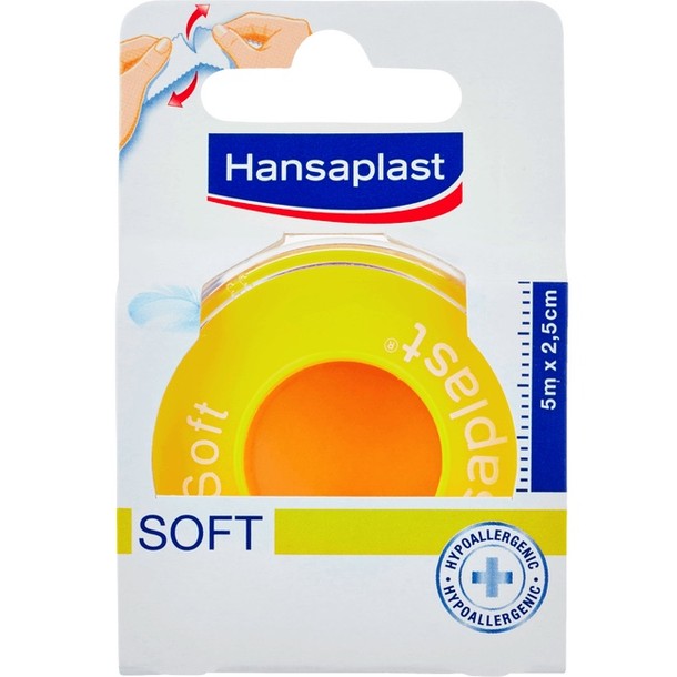 Hansaplast Classic Soft Hechtpleister 5 M x 2,5 CM