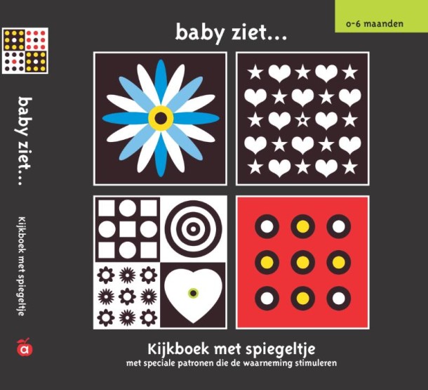 Kartonboek: Baby ziet: Kijkboek met spiegeltje. 0-6 mnd.