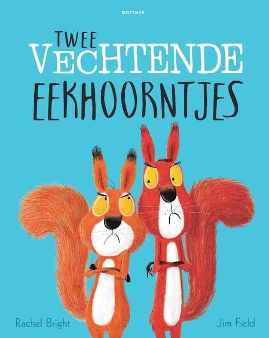 Prentenboek: Twee vechtende eekhoorntjes. 3+