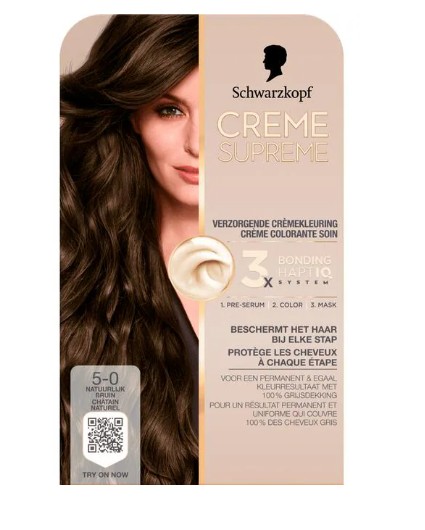 Schwarzkopf Creme Supreme Haarkleuring 5-0 Natuurlijk Bruin