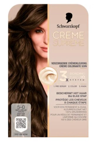 Schwarzkopf Creme Supreme Haarkleuring 5-0 Natuurlijk Bruin