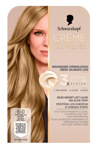 Schwarzkopf Creme Supreme Haarkleuring 8-0 Natuurlijk Blond