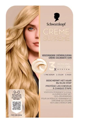 Schwarzkopf Creme Supreme Haarkleuring 9-0 Natuurlijk Lichtblond