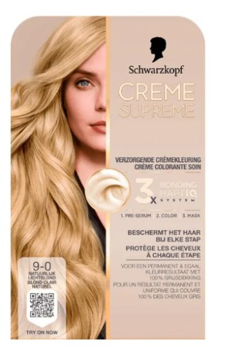 Schwarzkopf Creme Supreme Haarkleuring 9-0 Natuurlijk Lichtblond