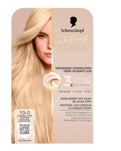 Schwarzkopf Creme Supreme Haarkleuring 10-0 Natuurlijk Extra Lichtblond