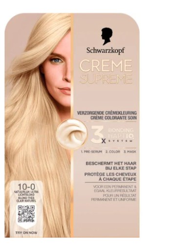 Schwarzkopf Creme Supreme Haarkleuring 10-0 Natuurlijk Extra Lichtblond