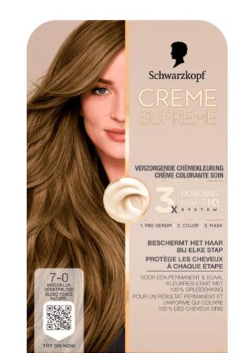 Schwarzkopf Creme Supreme Haarkleuring 7-0 Natuurlijk Donkerblond