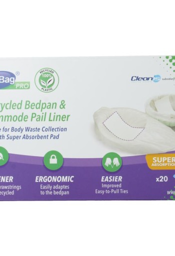 Carebag Pro bedpan & commode liners 700ml (20 Stuks)