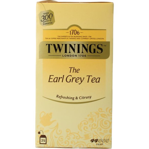 Twinings Earl grey envelop zwart (25 Zakjes)