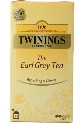 Twinings Earl grey envelop zwart (25 Zakjes)