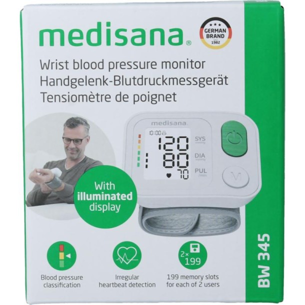 Medisana Polsbloeddrukmeter BW 345 (1 Stuks)