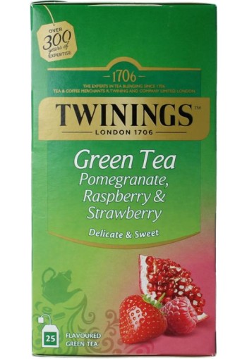 Twinings The vert pomogranate raspberry strawberry (25 Zakjes)
