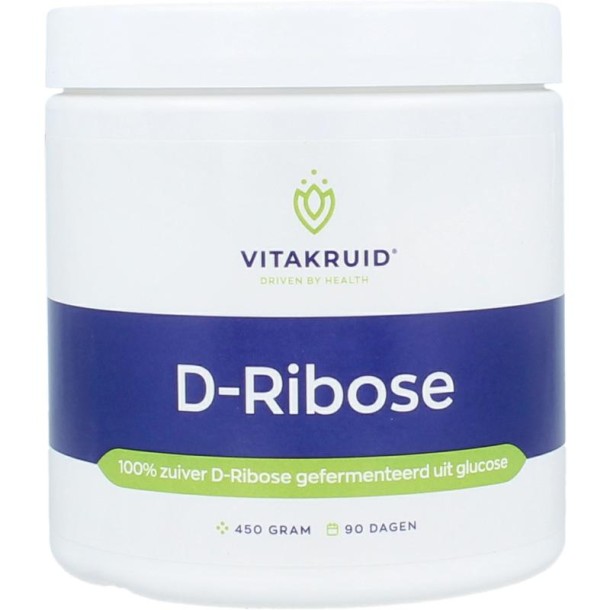 Vitakruid D-Ribose 100% puur geferm uit glucose (450 Gram)