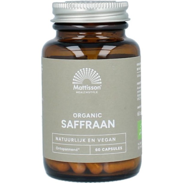 Mattisson Organic saffraan 30mg bio (60 Vegetarische capsules)