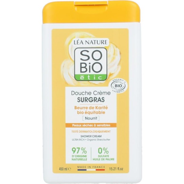 So Bio Etic Showercream ultra rich shea butter (450 Milliliter)