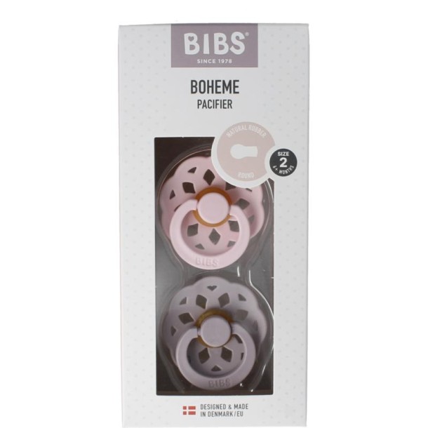 Bibs Fopspeen maat 2 blossom lila (2 Stuks)