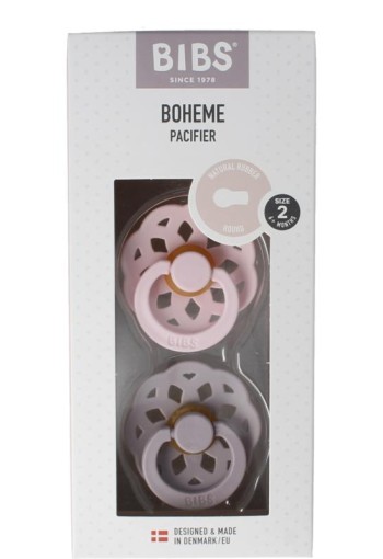 Bibs Fopspeen maat 2 blossom lila (2 Stuks)