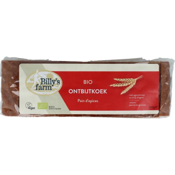 Billy's Farm Ontbijtkoek naturel bio (300 Gram)