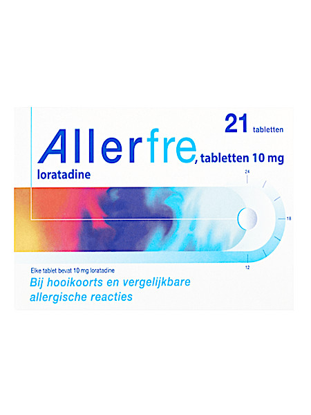 Allerfre Antihooikoorts Tabletten 10 mg Loratadine 21 stuks