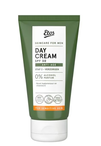 Etos For Men Sensitive & Anti-ageing Dagcrème met SPF30