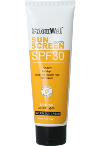 Colourwell Natuurlijke zonnecreme SPF30 (100 Milliliter)