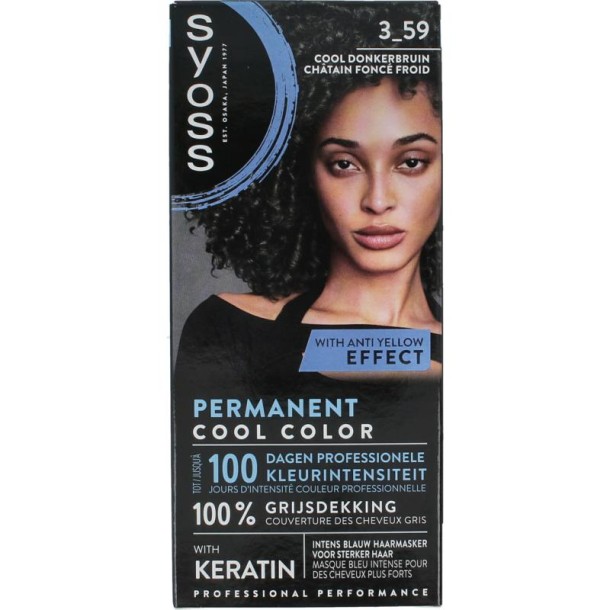 Syoss Permanent cool color 3-59 donkerbruin (1 st)