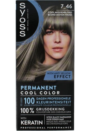 Syoss Permanent cool color 7-46 middenblond (1 set)