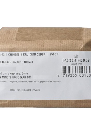 Jacob Hooy Chinees 5 kruidenpoeder (250 Gram)