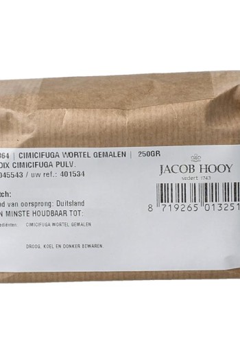 Jacob Hooy Cimicifuga wortel gemalen (250 Gram)