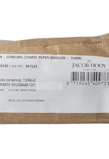 Jacob Hooy Curcuma zwarte peper gemalen (250 Gram)