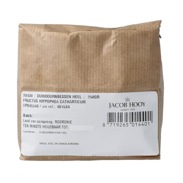 Jacob Hooy Duindoornbessen heel (250 Gram)