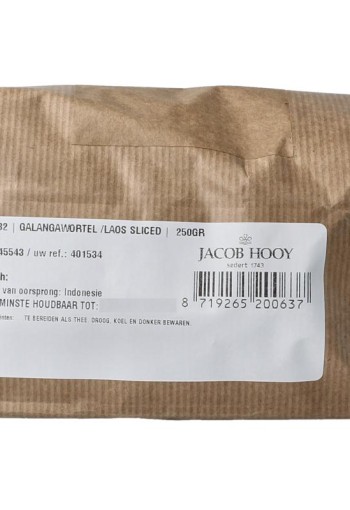 Jacob Hooy Galangawortel/laos gesneden (250 Gram)