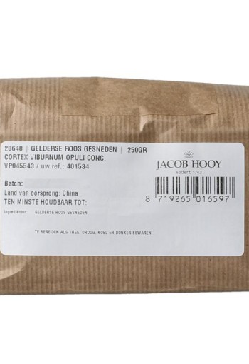 Jacob Hooy Gelderse roos gesneden (250 Gram)