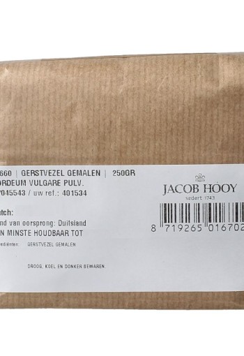 Jacob Hooy Gerstvezel gemalen (250 Gram)