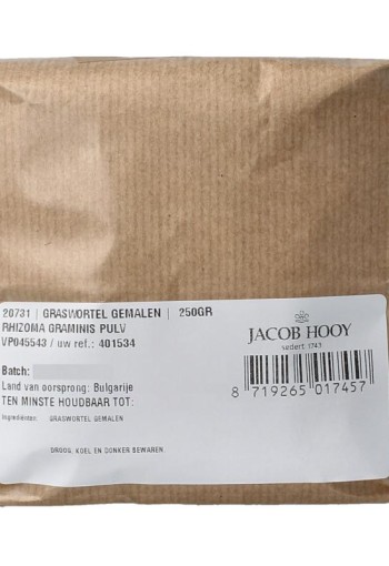 Jacob Hooy Graswortel gemalen (250 Gram)