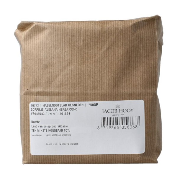 Jacob Hooy Hazelnootblad gesneden (250 Gram)