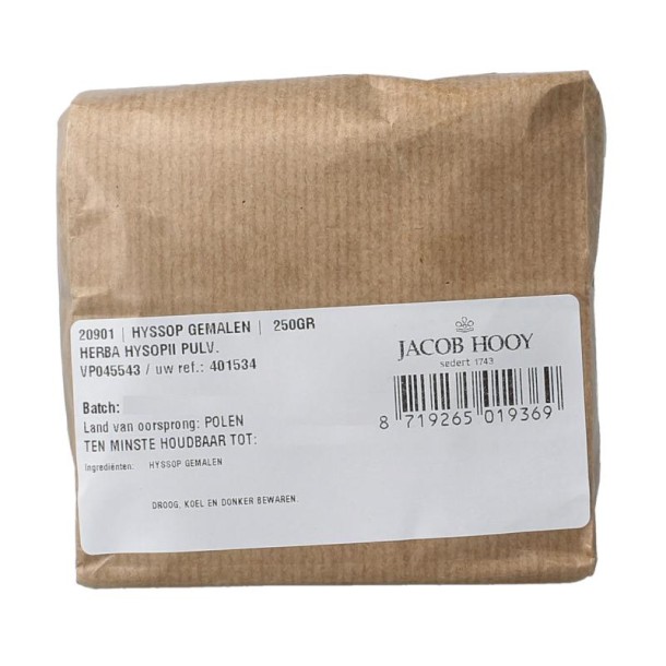 Jacob Hooy Hyssop gemalen (250 Gram)