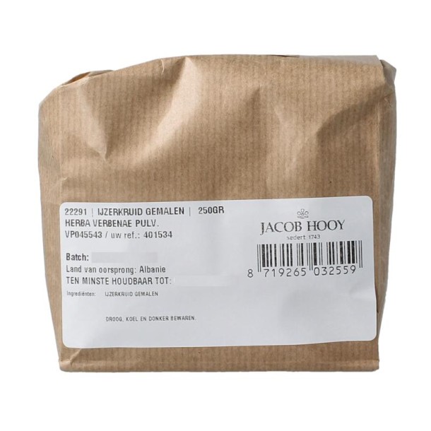 Jacob Hooy IJzerkruid gemalen (250 Gram)