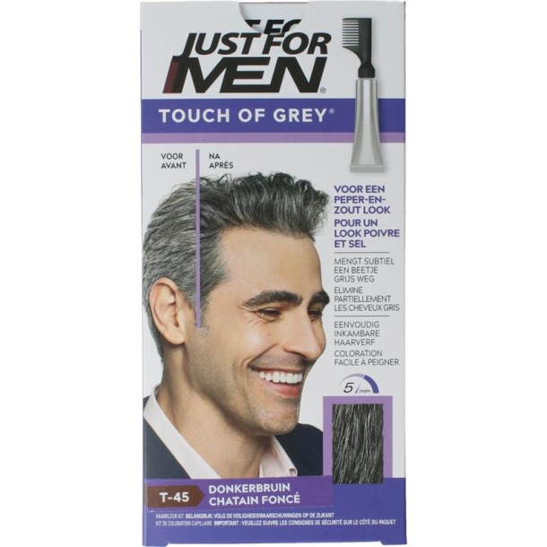 Just For Men Touch of grey T-45 donkerbruin (40 gr)