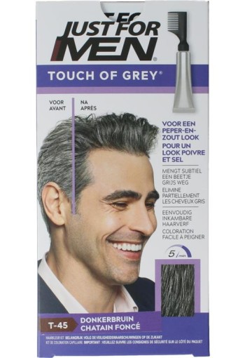 Just For Men Touch of grey T-45 donkerbruin (40 gr)