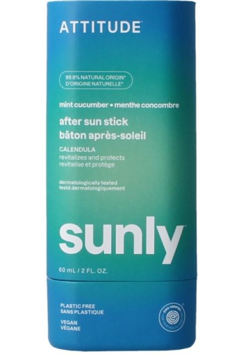 Attitude Sunly after sun stick mint & cucumber SPF30 (60 Gram)